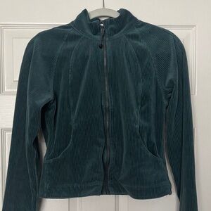 lululemon athletica Teal Zip-Up Corduroy Sweatshirt